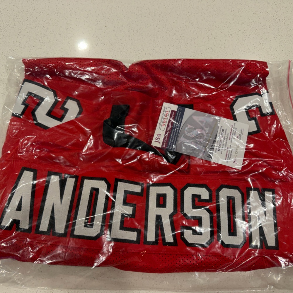 Signed Jamal Anderson Atlanta Falcons Jersey